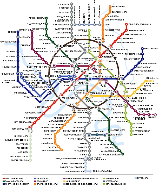 Карту метро москвы
